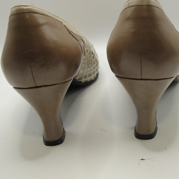 Magaret Jerrold brown and bone cut-work leather heels - 8.5N - Picture 8 of 15